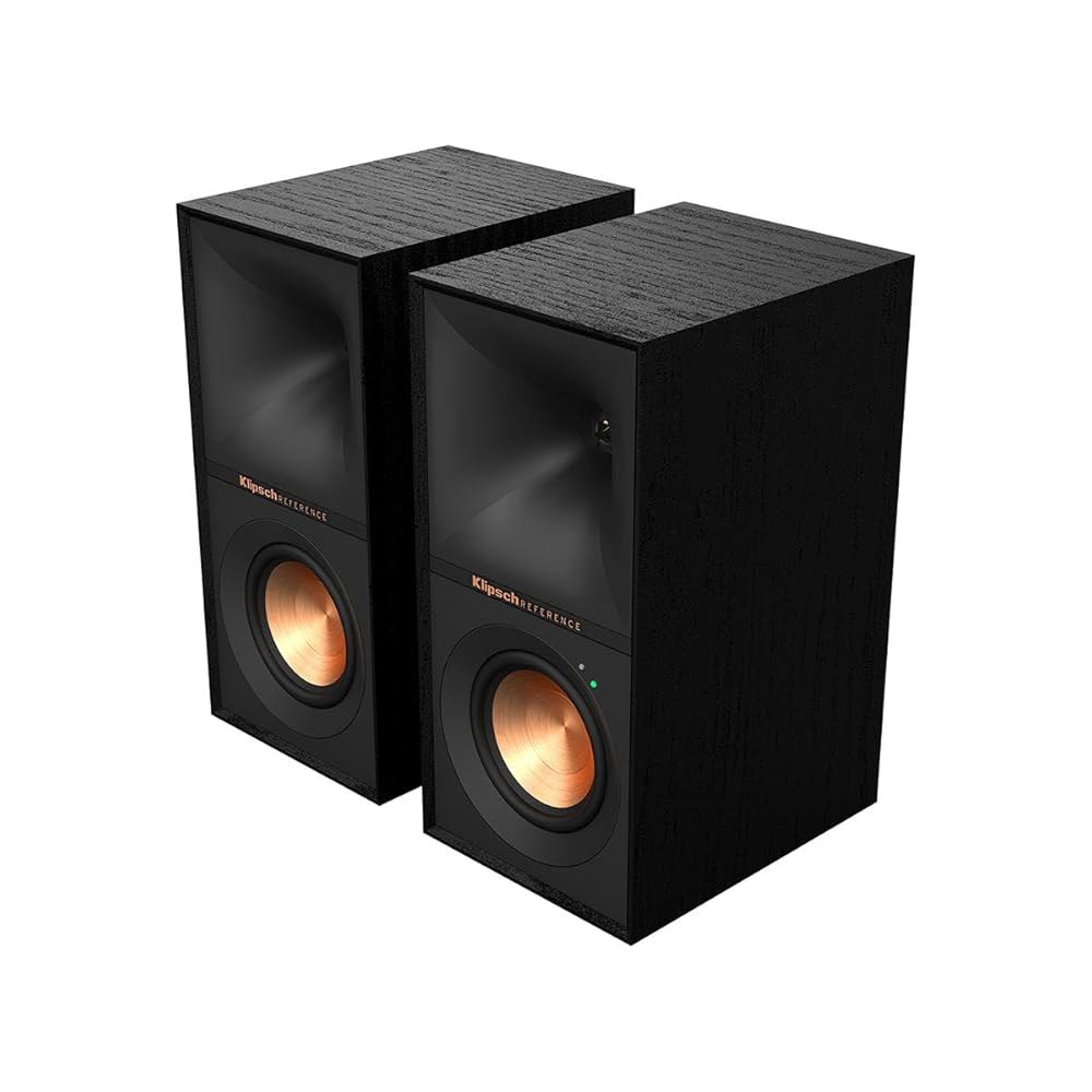 Klipsch 레퍼런스 R-40PM 전원 책장 스피커 - 90도 x 트랙트릭스 혼 선형 여행 서스펜션 세련되고 현대적인 외관 4 Driver - 상품 이미지