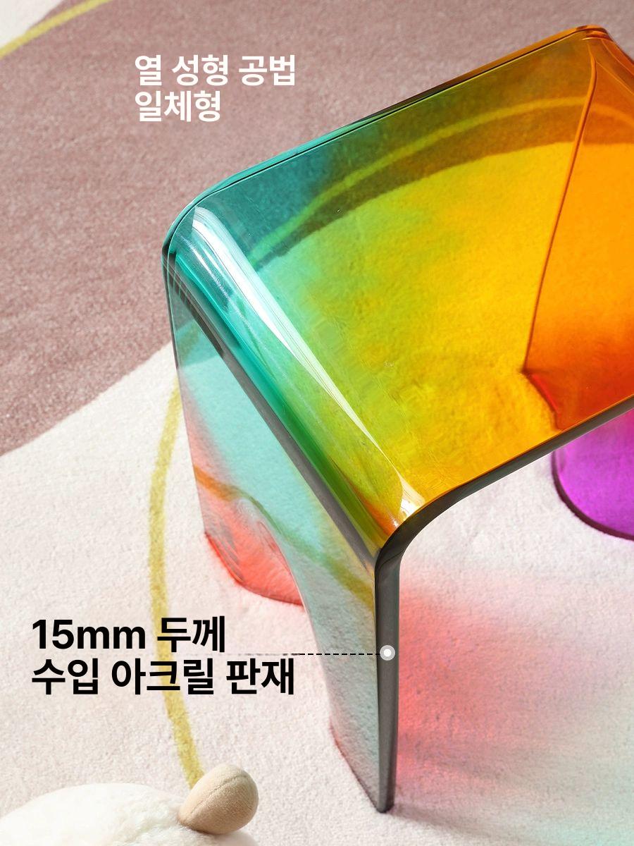 투명 스툴 아크릴 화장대 의자 인테리어 욕실 카페 - 상세 이미지 2