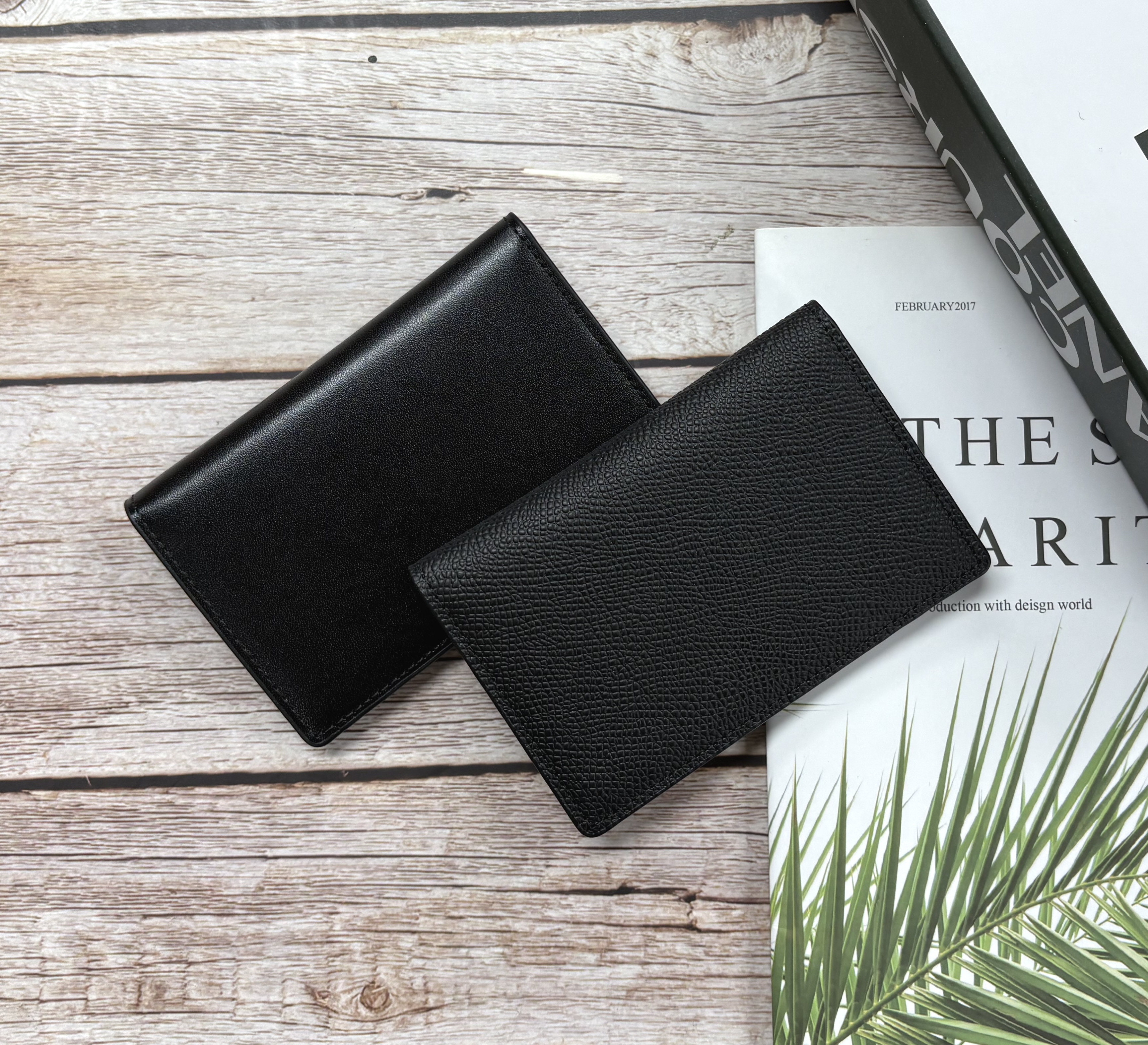 송아지 앱송 가죽 명함 케이스 수제 소가죽 카드지갑 이니셜각인 가능 3type