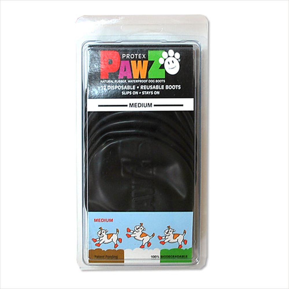 D18 포우즈 천연 라텍스 애견신발 - (블랙)M