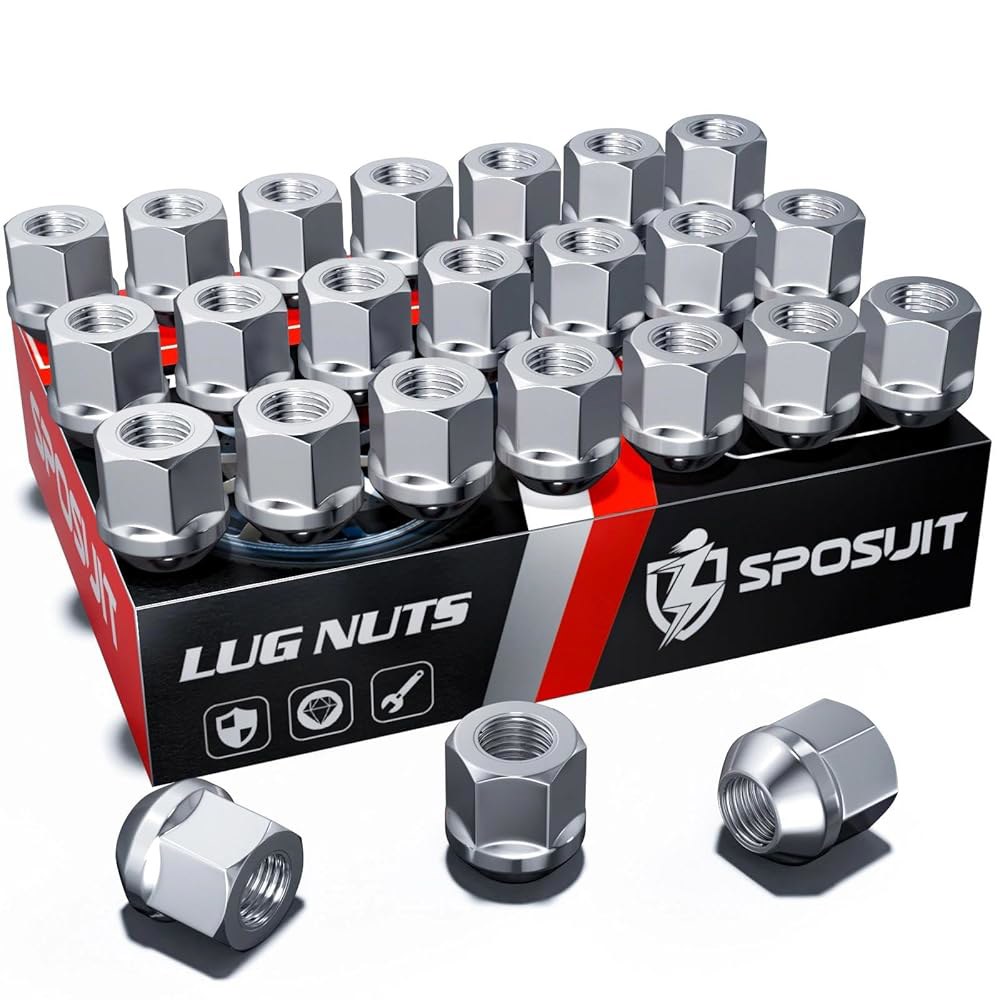 Sposuit M14x1.5 러그 너트 - 트래버스, Avalanche 2007-2013 오픈 콜로라도, 교체용 쉐보레 2015-2024 PC) 실버라도 크롬 2001-2024 - 상품 이미지