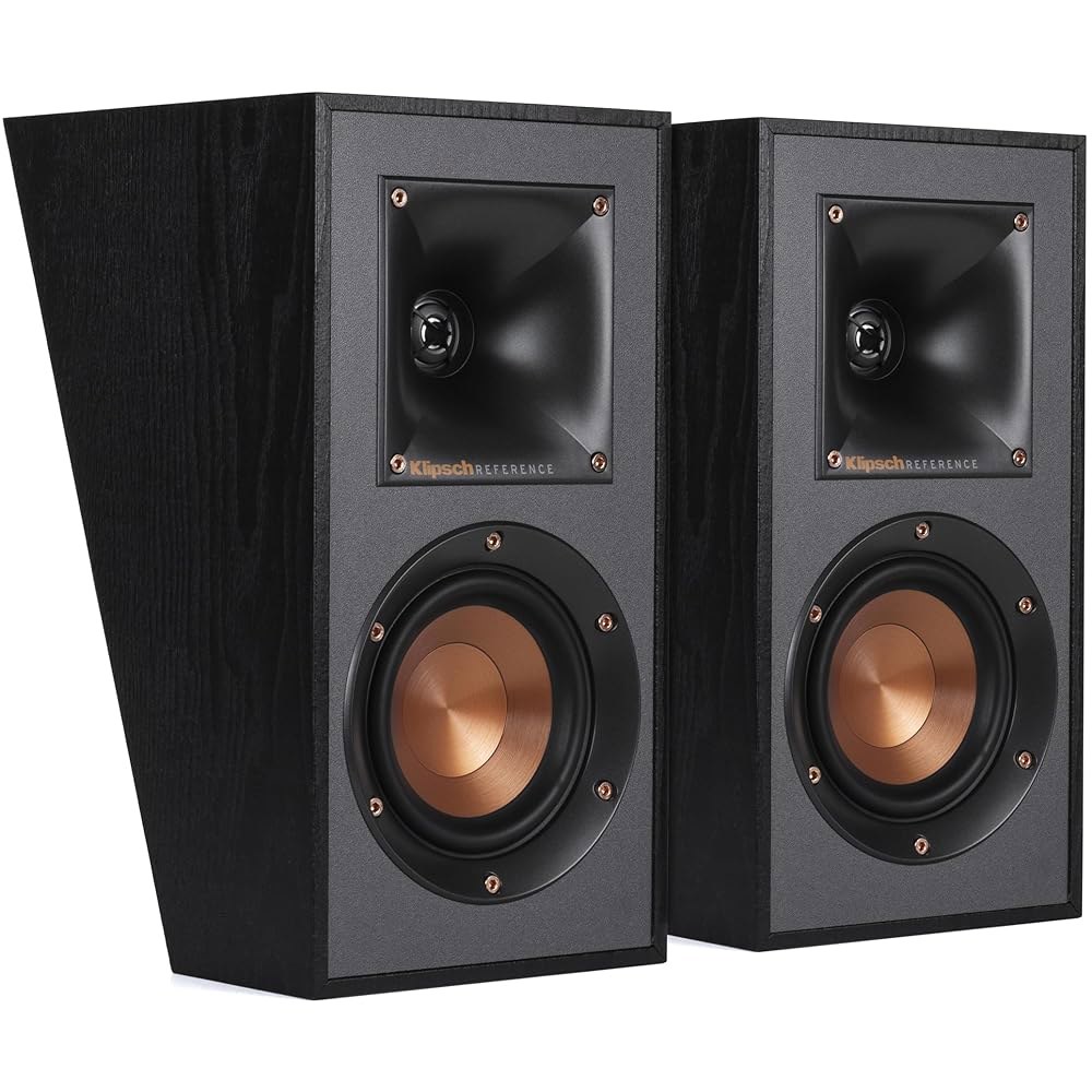 Klipsch R-41SA 강력한 디테일 홈 스피커 세트 2개 블랙 R-41SA Set of 4 - 상품 이미지