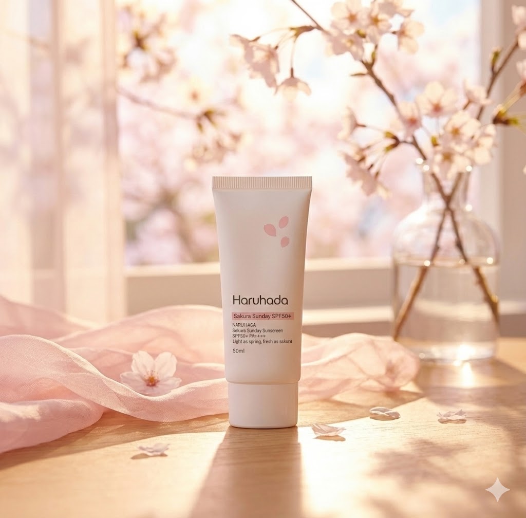 하루하다 안티에이징 벚꽃 톤업 광채 선크림 주름개선 미백 파데프리 50ml, 1개 이미지 4