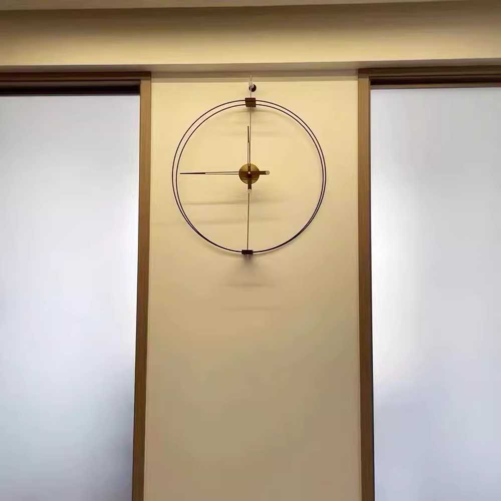 거실 대형 벽시계 노먼 디자인 모던 인테리어 시계 55cm 월넛 코어 - 상세 이미지 5