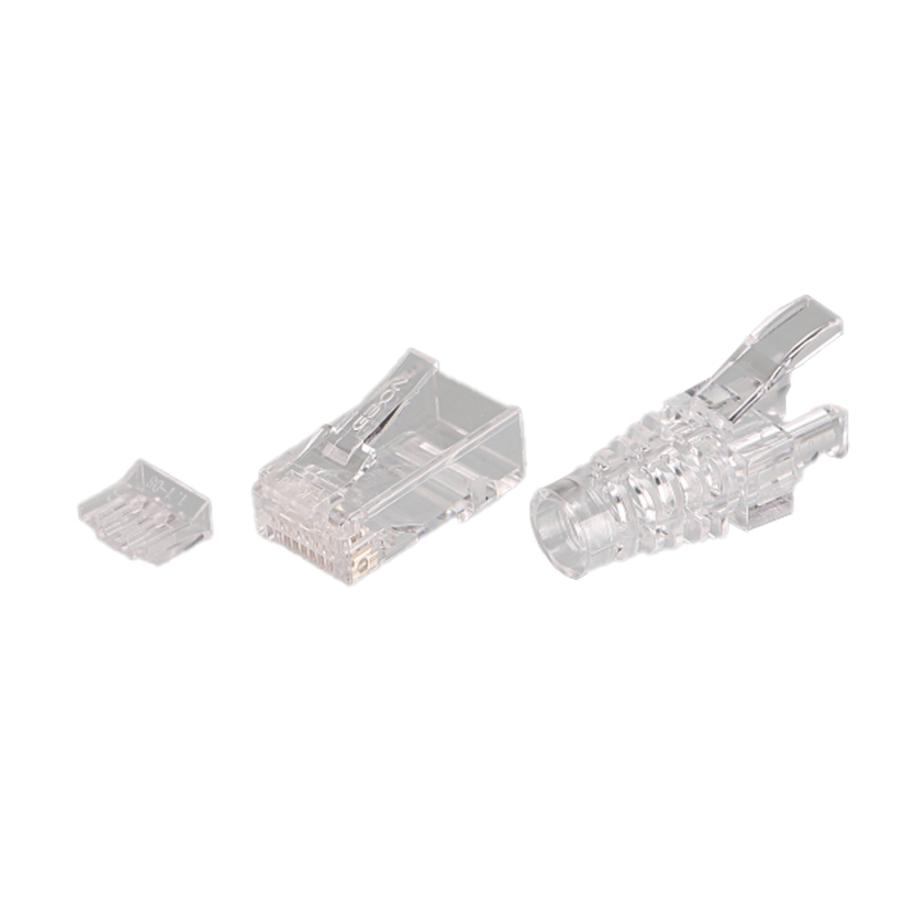 가온전선 UTP CAT.6 8핀 J1881 관통형 RJ45 랜선 모듈러잭 커넥터 100개 - 상세 이미지 2