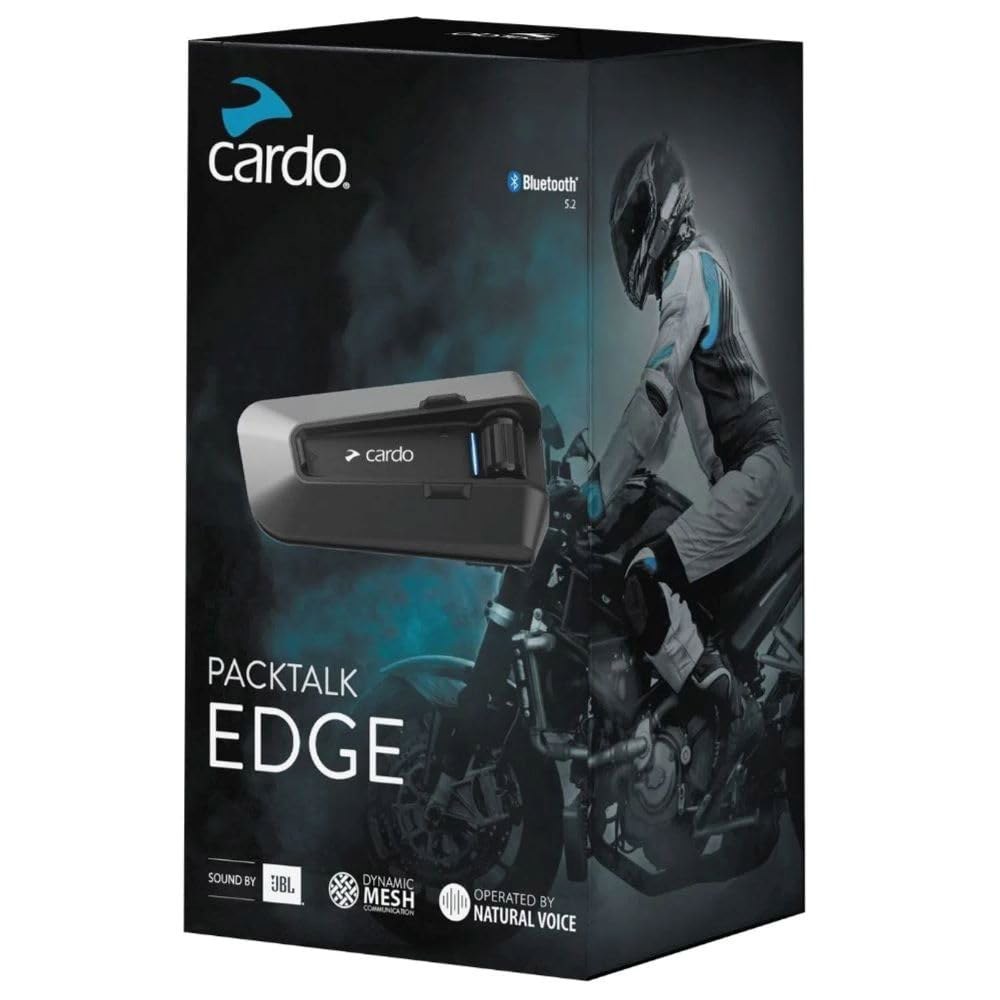 카도 팩톡 엣지 모터사이클 블루투스 통신 시스템 헤드셋 인터콤 - 듀얼 Edge Single Pack - 상품 이미지