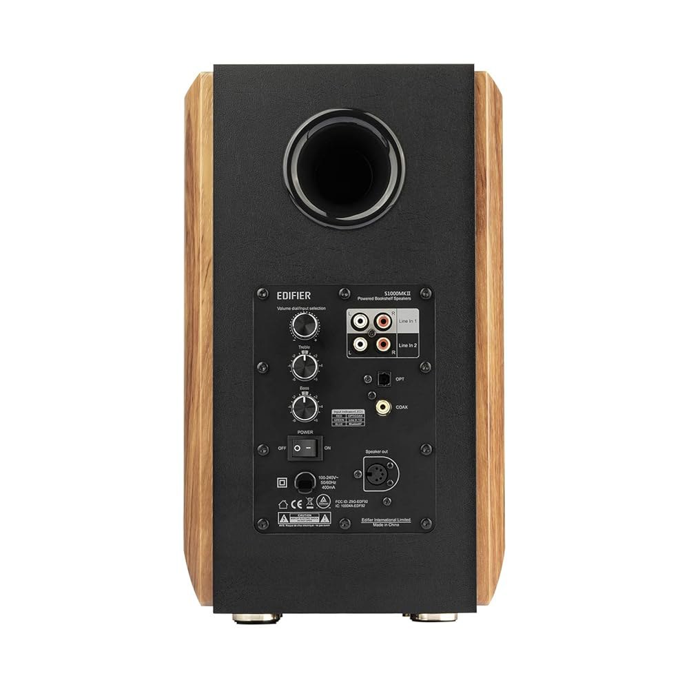 Edifier S1000MKII 오디오파일 액티브 책장 2.0 스피커 - 120W 스피커, aptX HD 광 입력 S1000MK2 전원 근거리 모니터 클래스 D 앰프 - 상세 이미지 3