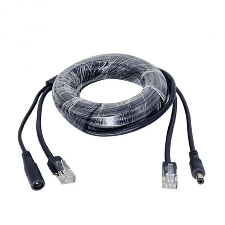 랜 이더넷 DC전원 CCTV 일체형 케이블 IP 카메라 NVR시스템 연결용 20M - 상품 이미지