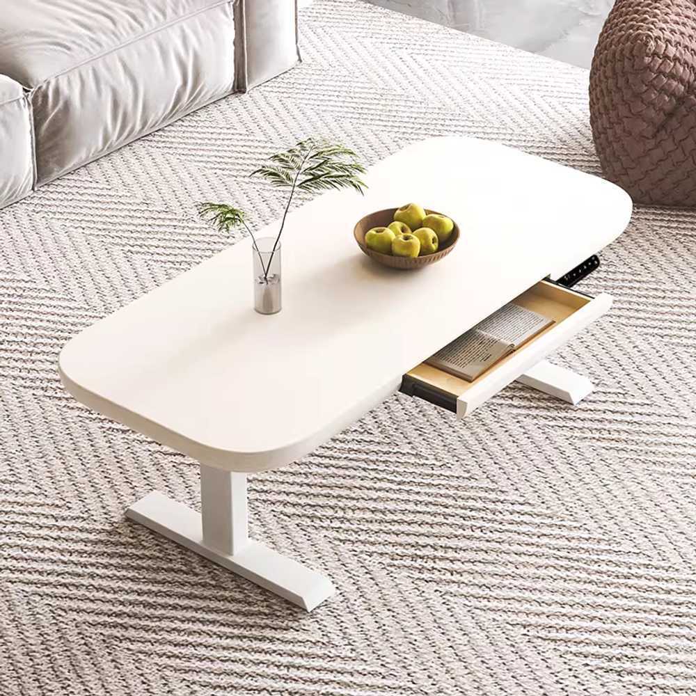모션 소파 테이블 전동 상승 거실 다용도 보조 탁자 120x60cm 듀얼모터-플러그인 - 상품 이미지