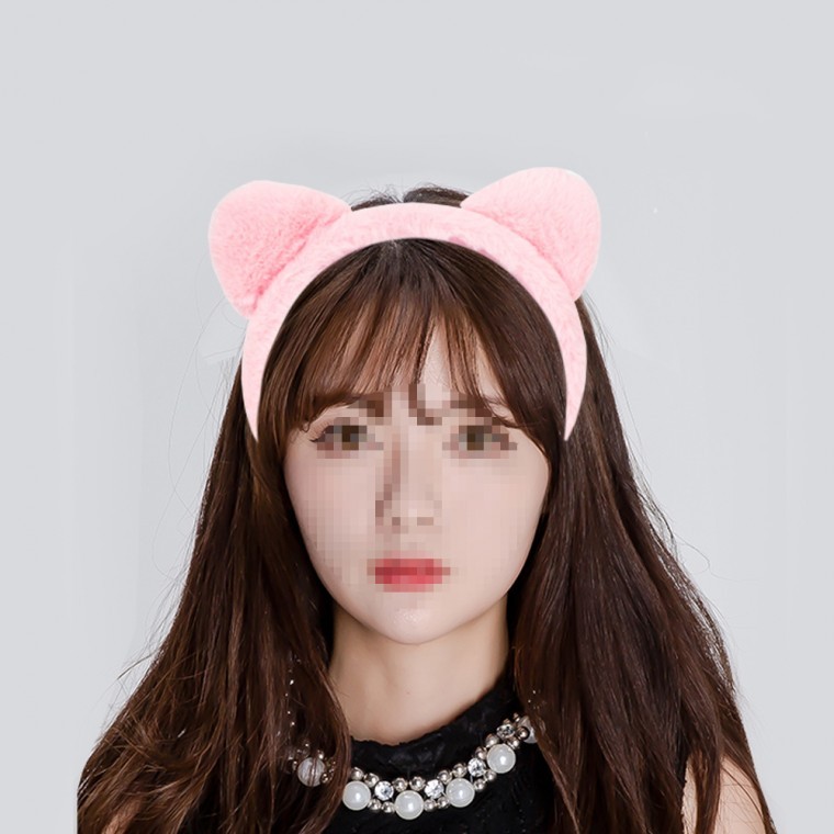 러블리밍크고양이머리띠(핑크) 생일 파티 할로윈 행사 - 상품 이미지