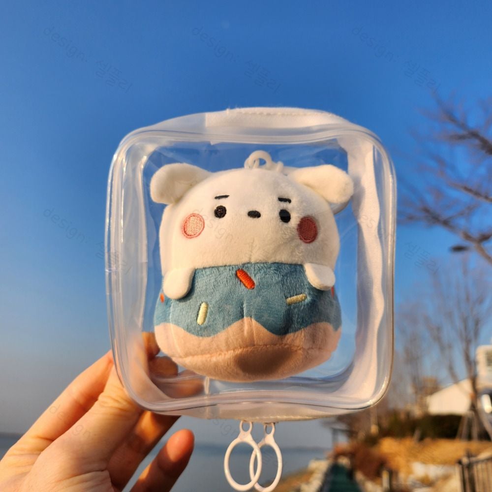 인형정리함 투명파우치 블랙 - 상품 이미지