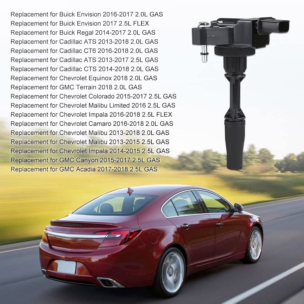 JDMON 쉐보레 임팔라 말리부 카마로 캐딜락 CTS 점화 ATS 뷰익 25202791과 UF680 엔비전 12654078 콜로라도 4개 2.0L 2.5L 호환되는 팩 코일 아카디 - 상세 이미지 2