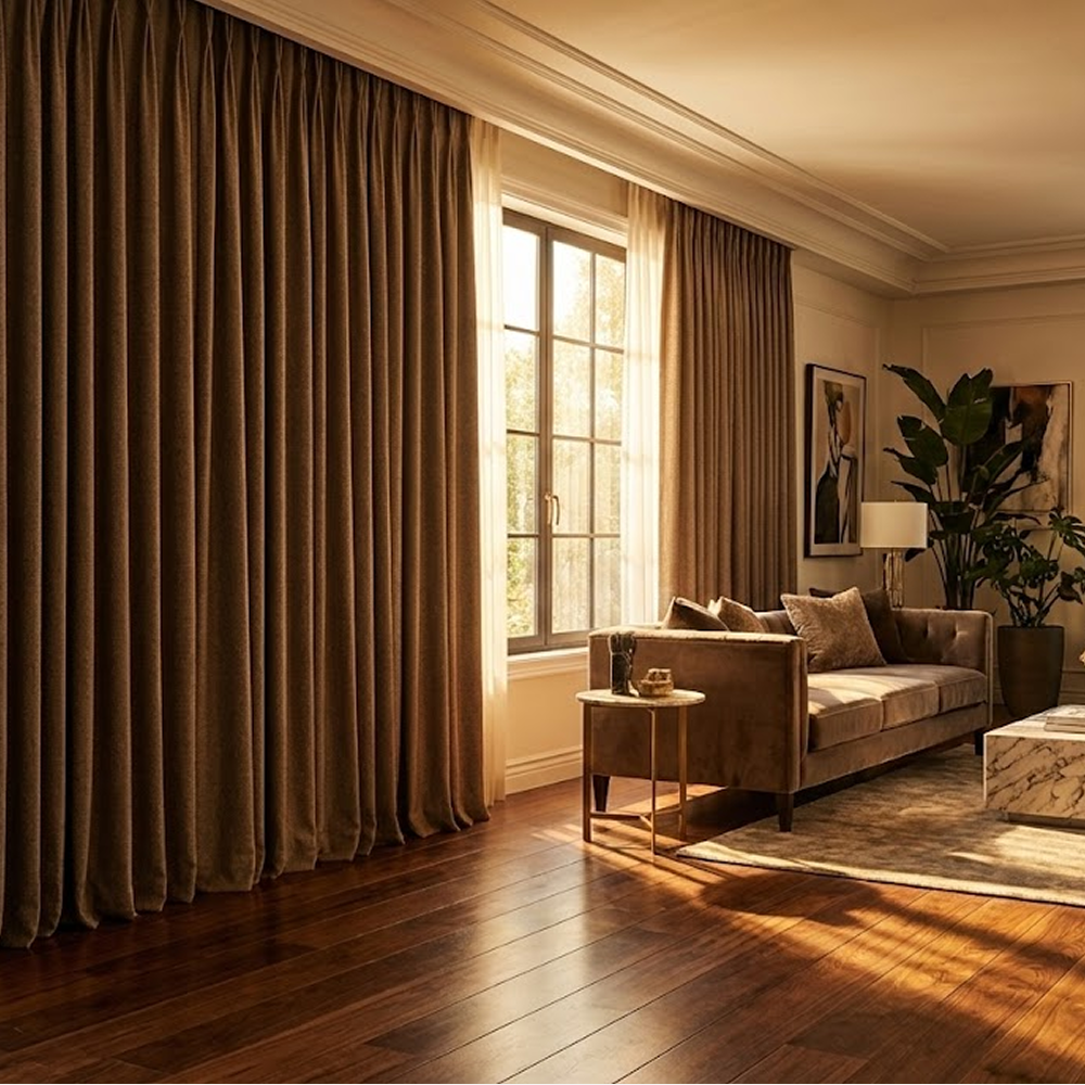 [난연 5중직] 두꺼운 온담커튼 암막100% 형상기억 나비주름 방한 단열 핀형 맞춤 커튼