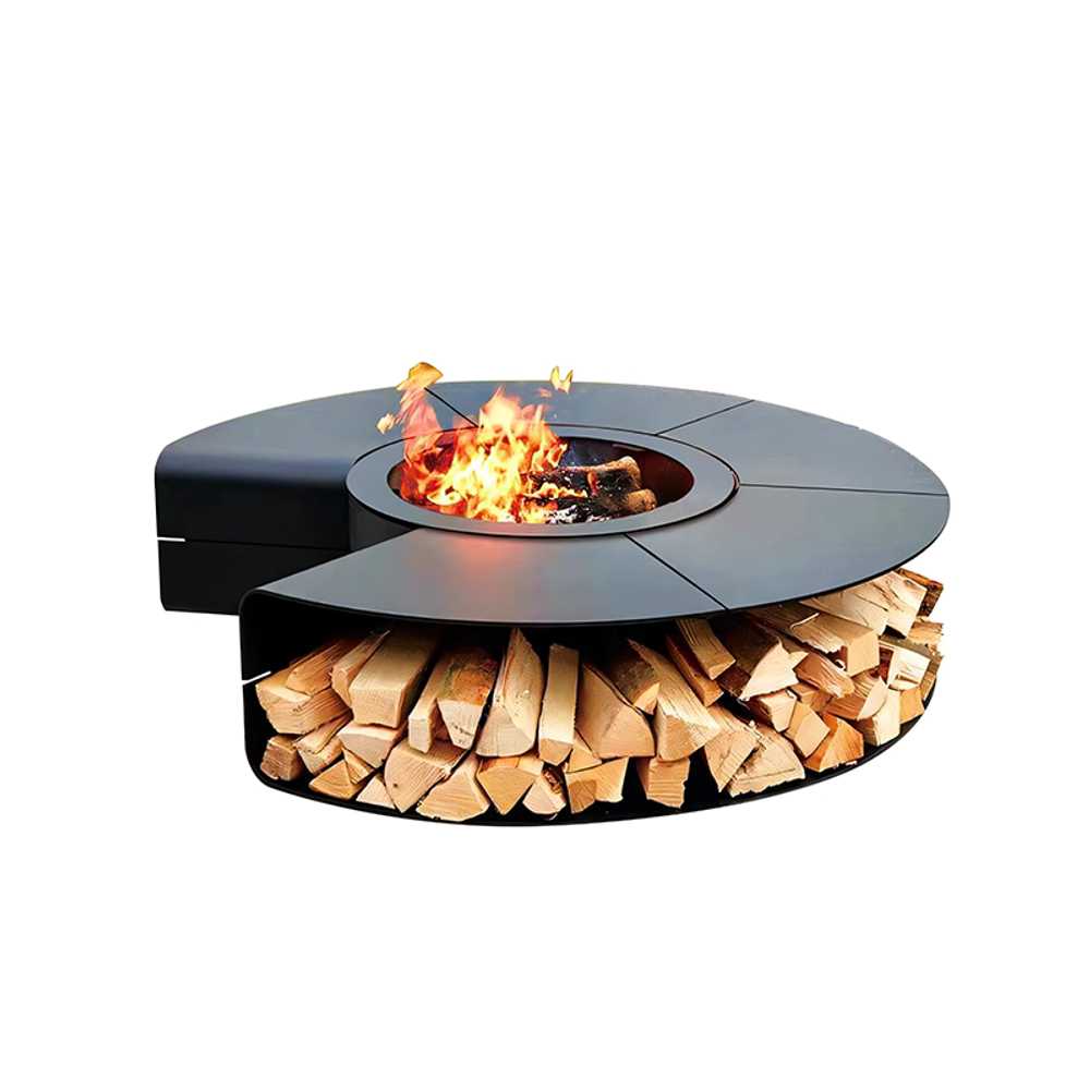 화로대 대형스토브 캠프난로 바베큐 테이블 세트 700mm 턱 모양 이미지 6