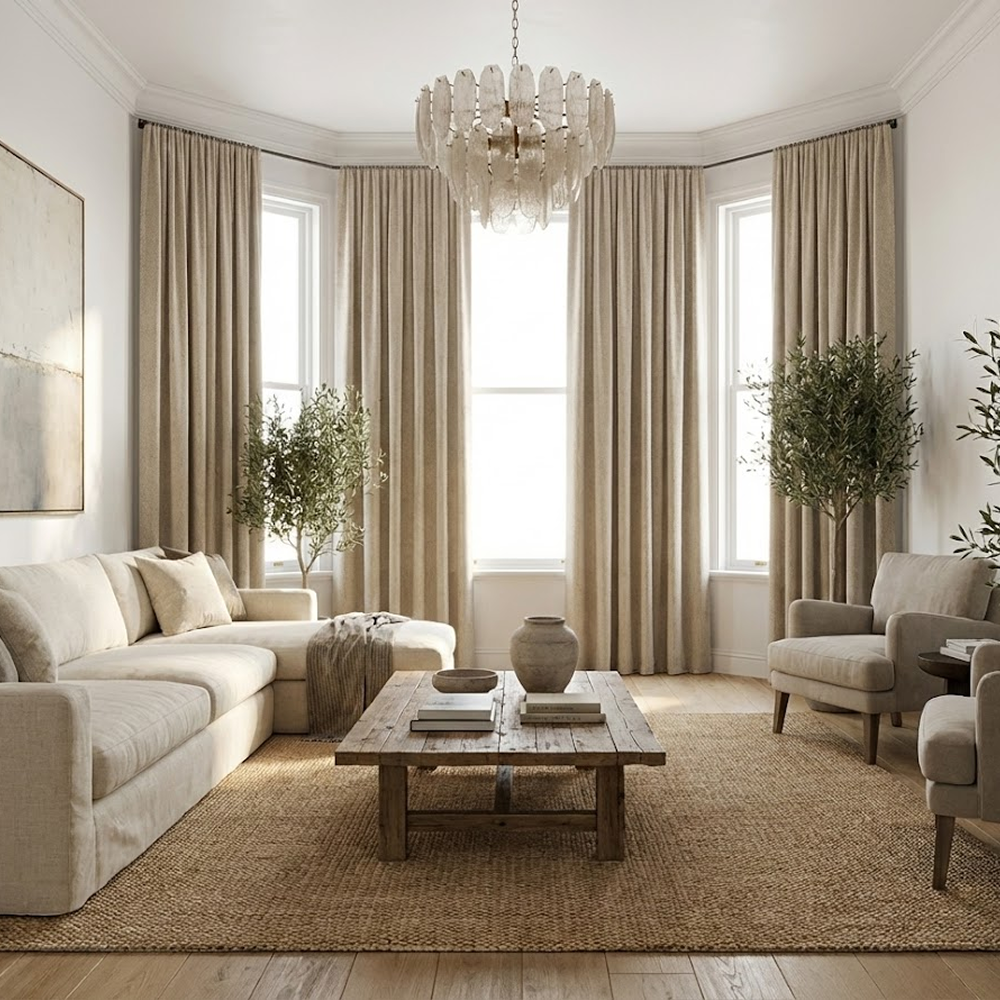 [난연 5중직] 두꺼운 온담커튼 암막100% 형상기억 나비주름 방한 단열 핀형 맞춤 커튼