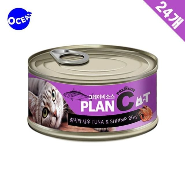 플랜씨 그레이비 참치와새우 80g x24 단품 - 상품 이미지