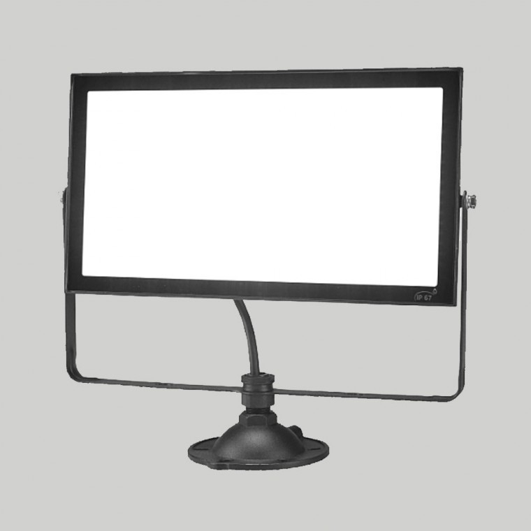 KC 사각 LED 투광기 블랙 W2 100W 주광색 투광등 공장등 산업용 보안등 실외 - 상품 이미지