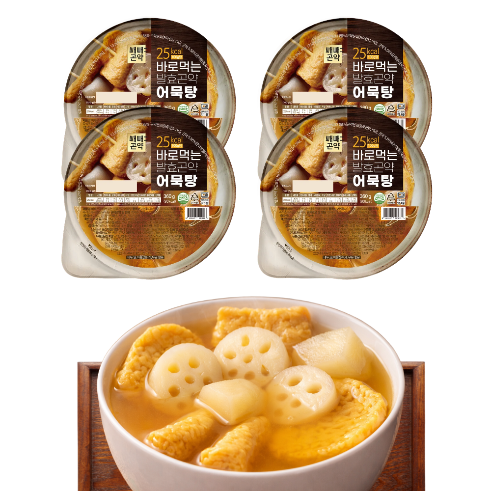 저칼로리 바로먹는 발효곤약 어묵탕 칼로리낮은 간편식 간편한 오뎅탕 국물 360g, 4개 - 상품 이미지
