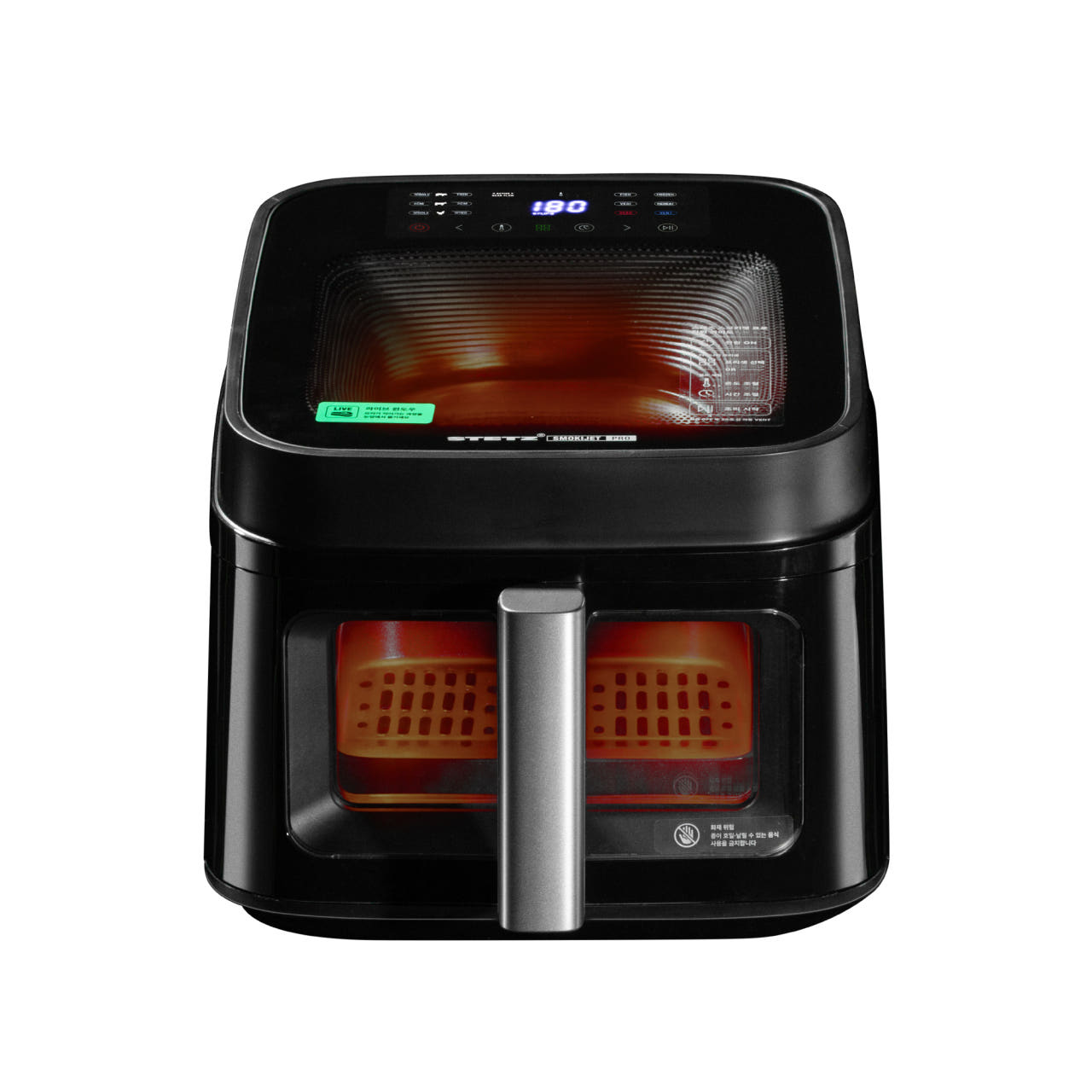 스테츠 스모키젯 프로 윈도우 에어프라이어 6.5L 글라스 고기 스테이크 삼겹살