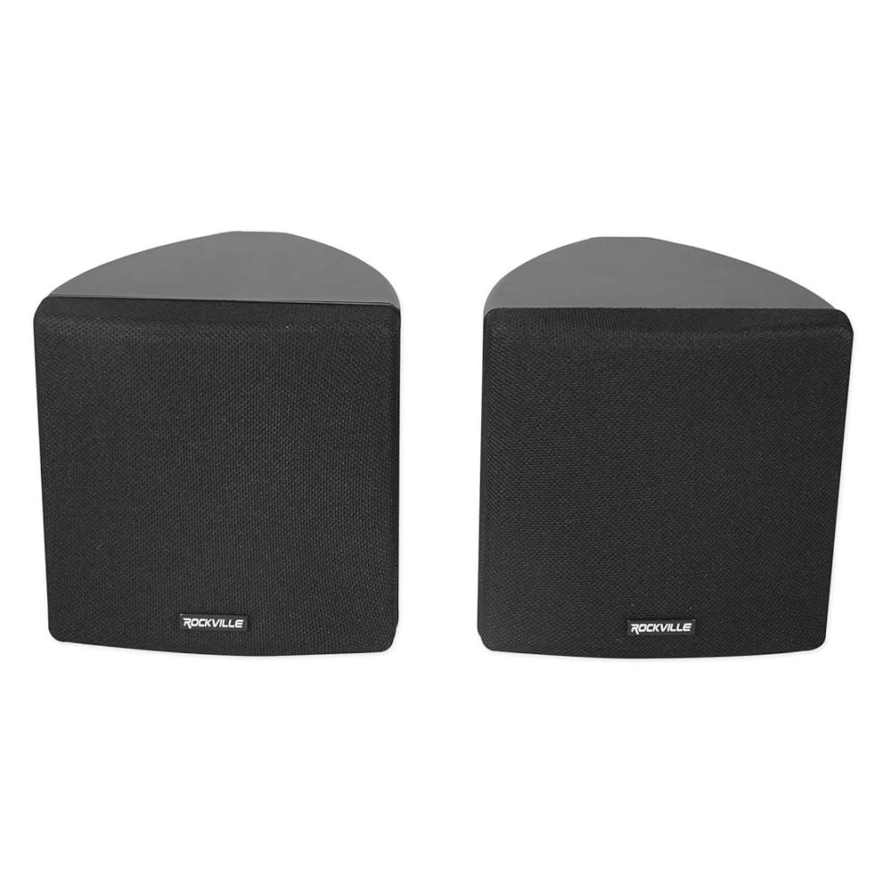 록빌 페어 큐브 블랙 30W RMS 3.5인치 홈 시어터 월 스피커, 8옴, 360도 회전 브래킷, 트루 양방향 오디오, 컴팩트한 디자인, 및 서라운드 사운드용 Black - 상세 이미지 2