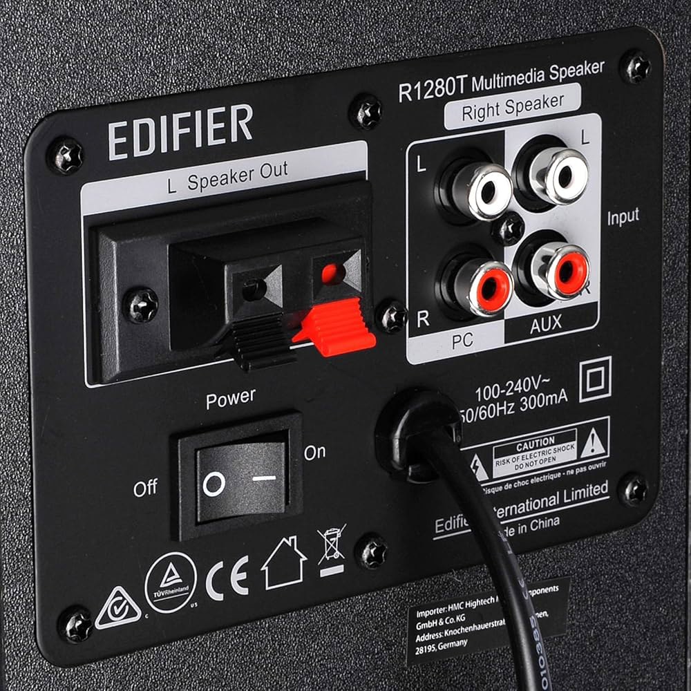 Edifier R1280T 전원 책장 스피커 - 2.0 활성 근거리 스튜디오 모니터 검은색 42와트 RMS Black - 상세 이미지 2