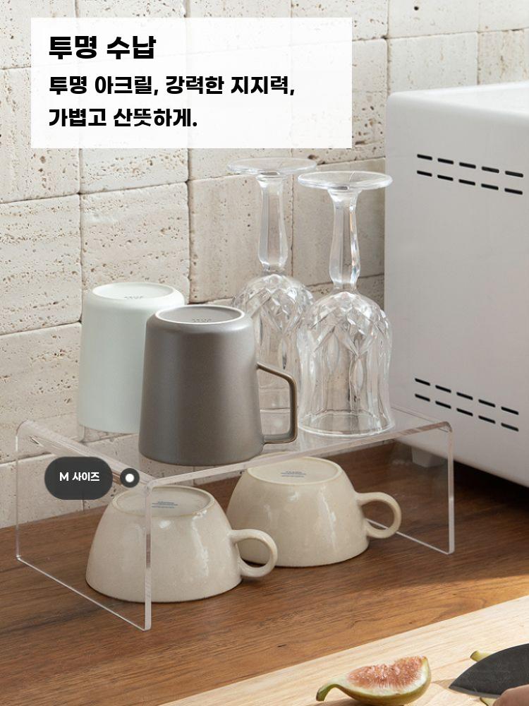 투명 아크릴 U형 테이블 선반 수납 진열 분리대 - 상세 이미지 4
