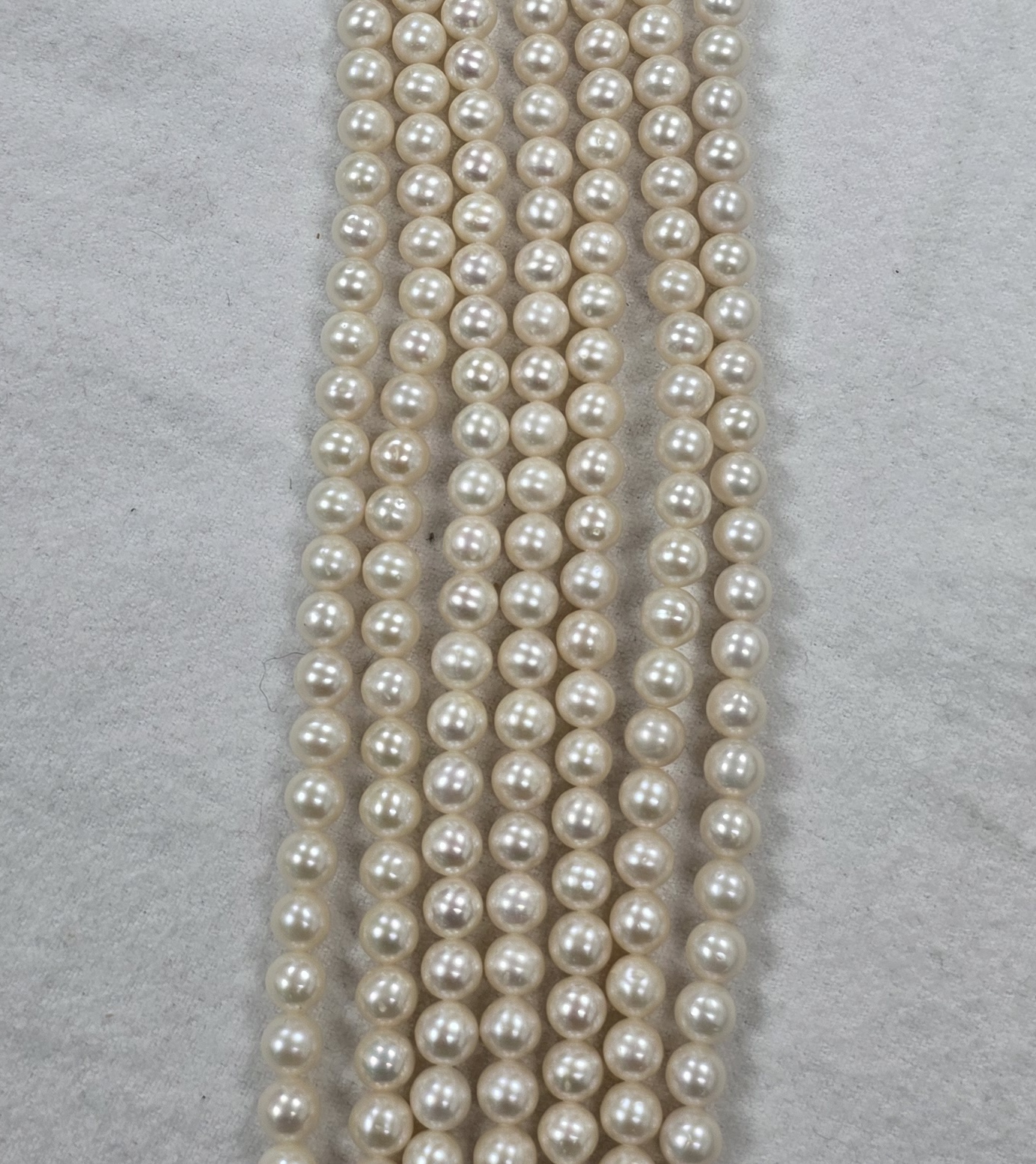 천연 담수 진주 목걸이 7.5mm~7.0mm AA급 - 상세 이미지 2