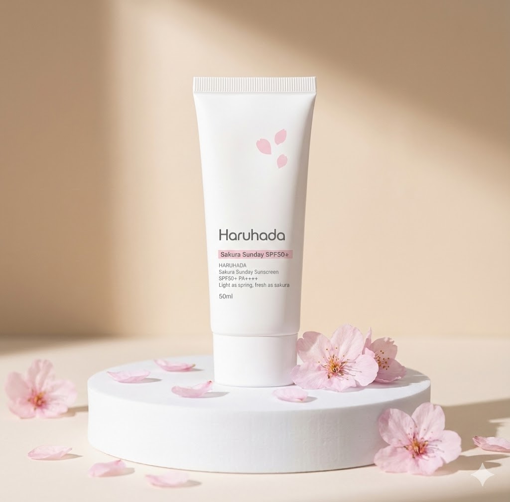 하루하다 안티에이징 벚꽃 톤업 광채 선크림 주름개선 미백 파데프리 50ml, 1개 이미지 3