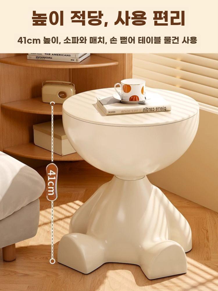 테이블 미니 사이드 거실 침실 소파 옆 원형 탁자 - 상세 이미지 2