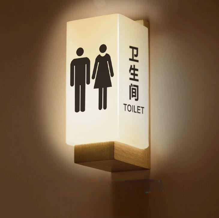 화장실 표시등 아크릴 LED 팻말 조명 카페 매장 안내 표지 - 상세 이미지 2