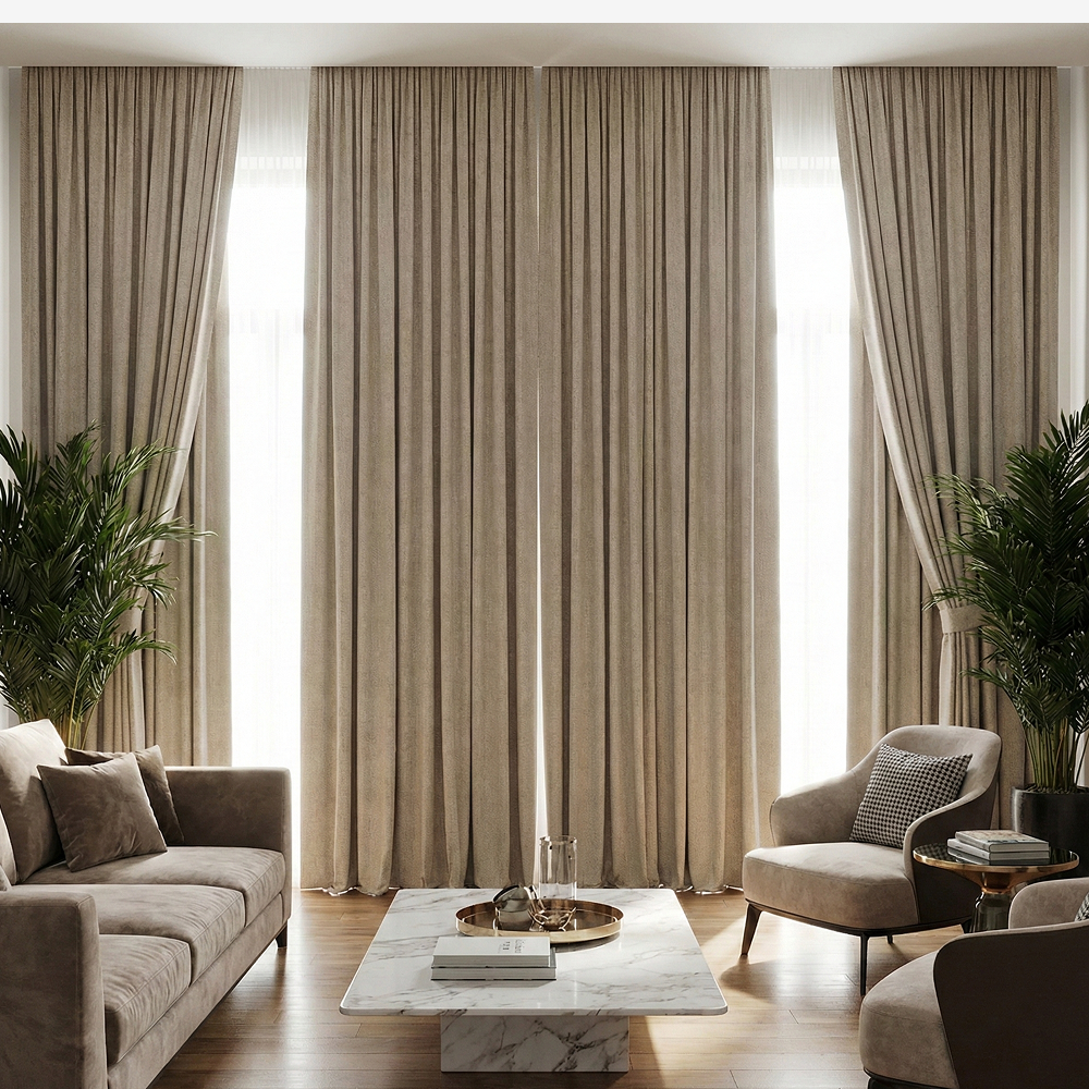 [난연 5중직] 두꺼운 온담커튼 암막100% 형상기억 나비주름 방한 단열 핀형 맞춤 커튼