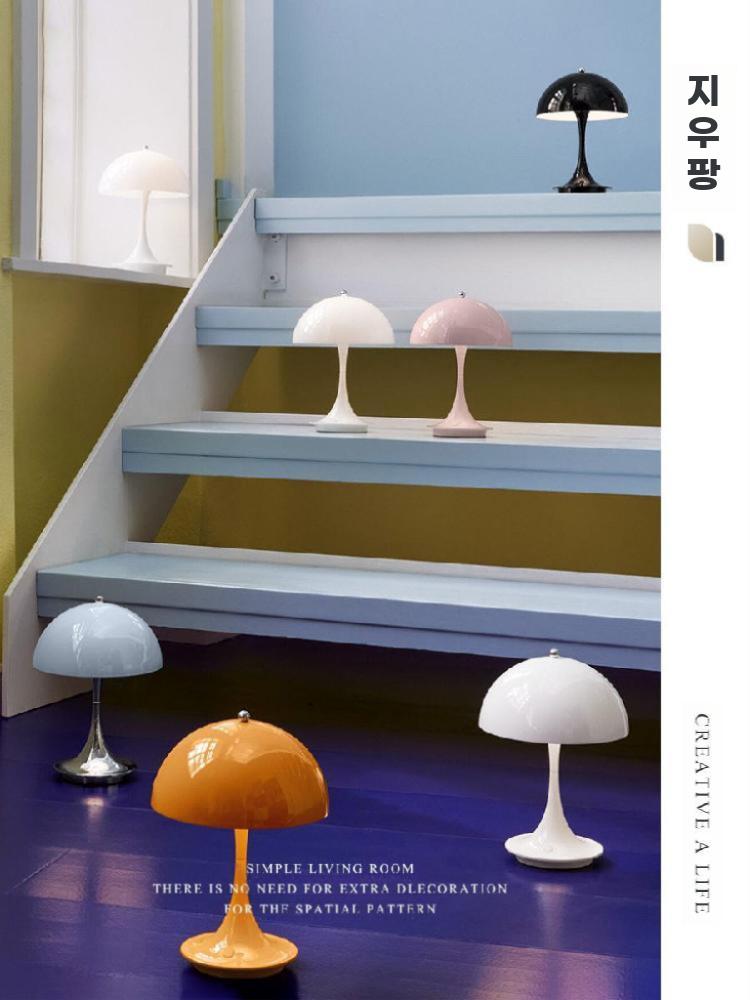 터치 무드등 충전 휴대용 침실 탁상 조명 램프 - 상세 이미지 5
