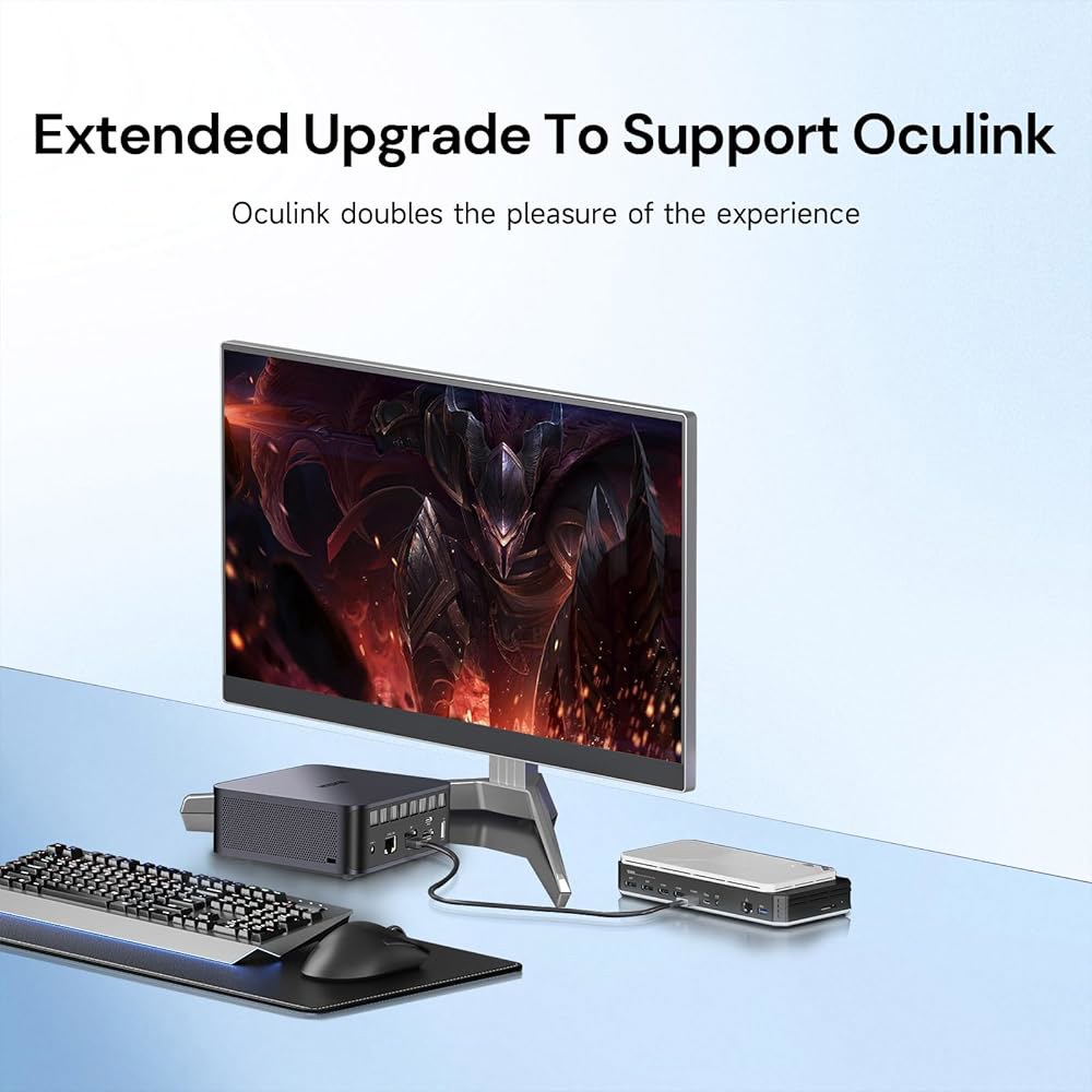Reatan AI OCulink 미니 게이밍 PC, AMD Ryzen 7 255(업그레이드 8745H, 8C / 16T,) Radeon 780M 32GB RAM DDR5 + 1TB - 상세 이미지 3
