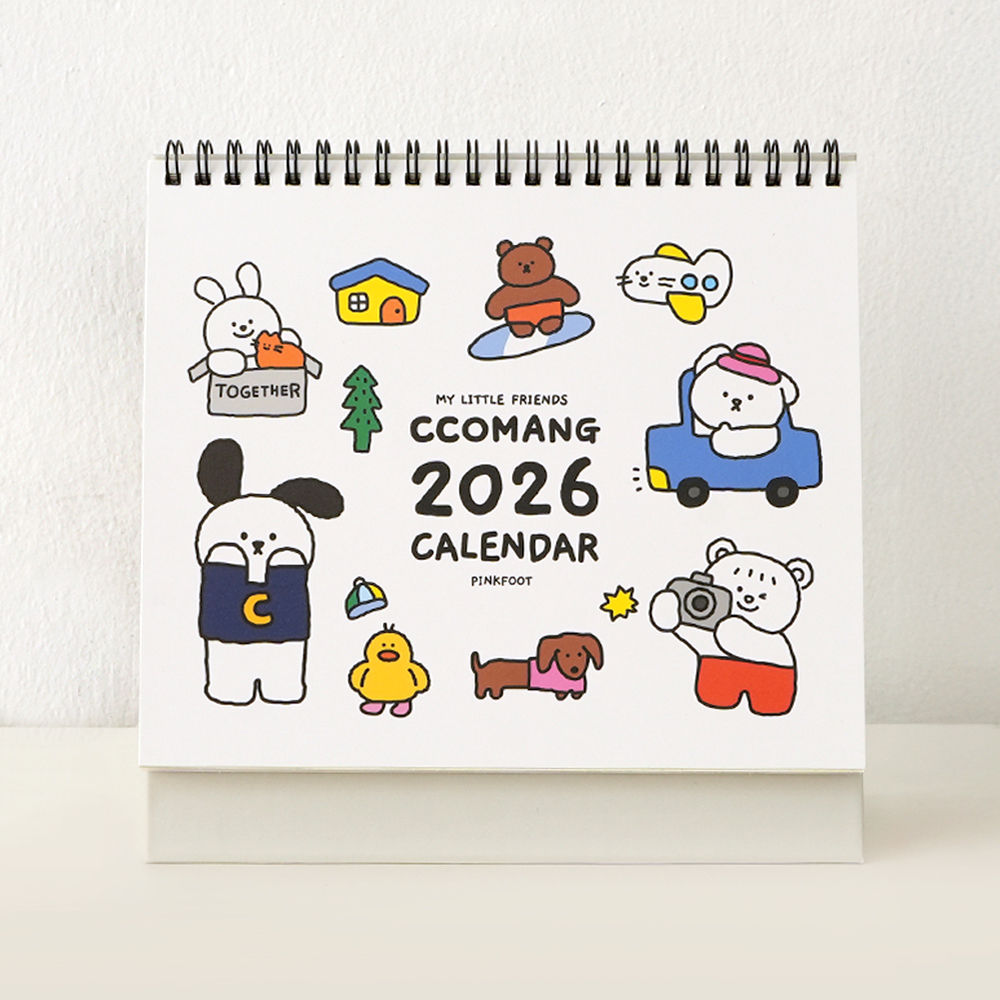 2026 꼬망 탁상 달력 (2개) - 상품 이미지