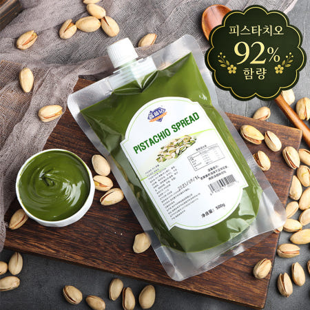 [해외]항공배송 피스타치오 스프레드 92% 두바이 쫀득쿠키 초콜릿 재료 페이스트 1kg, 1개