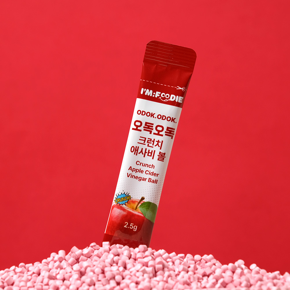아임푸디 오독오독 크런치 애사비 볼 애플사이다비니거 사과초모식초 30포, 6개 - 상세 이미지 2