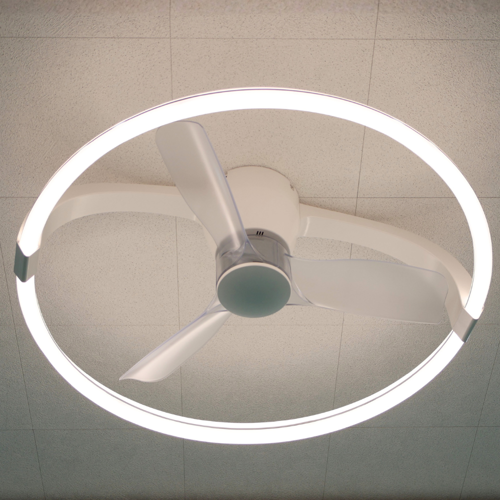 에어카이브 조명 실링팬 화이트 천장형 저소음 초슬림 무선 선풍기 안방 거실 천정 74cm 제품 이미지