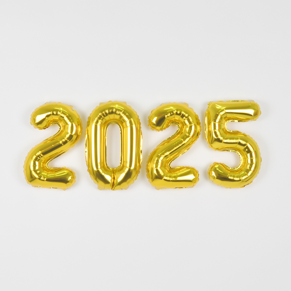 숫자은박풍선(소)골드2025패키지 - 상품 이미지