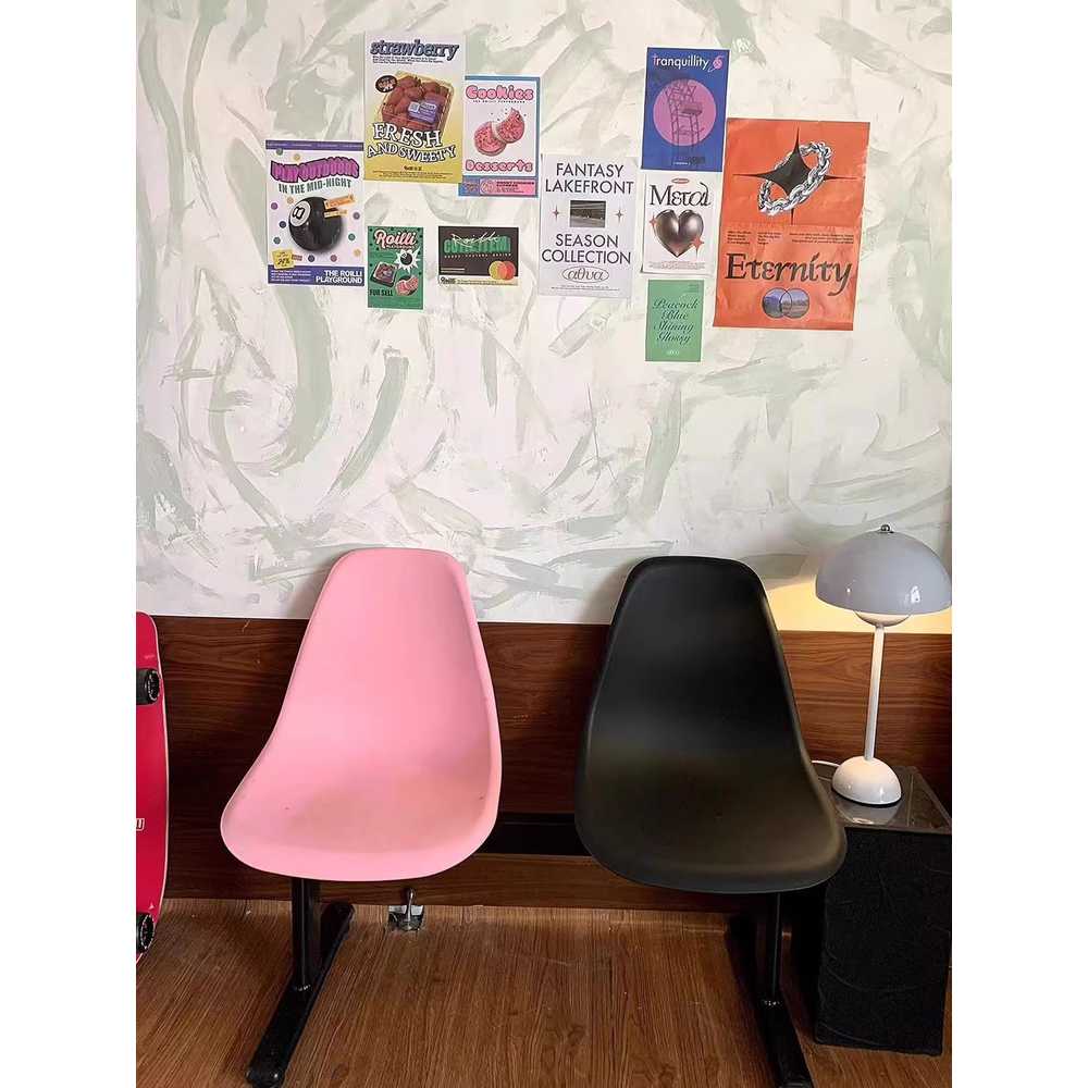 플라스틱 벤치 야외 학교 좌석 사무실 관람석 롱벤치 2인석 / 무광 블랙 - 상세 이미지 2