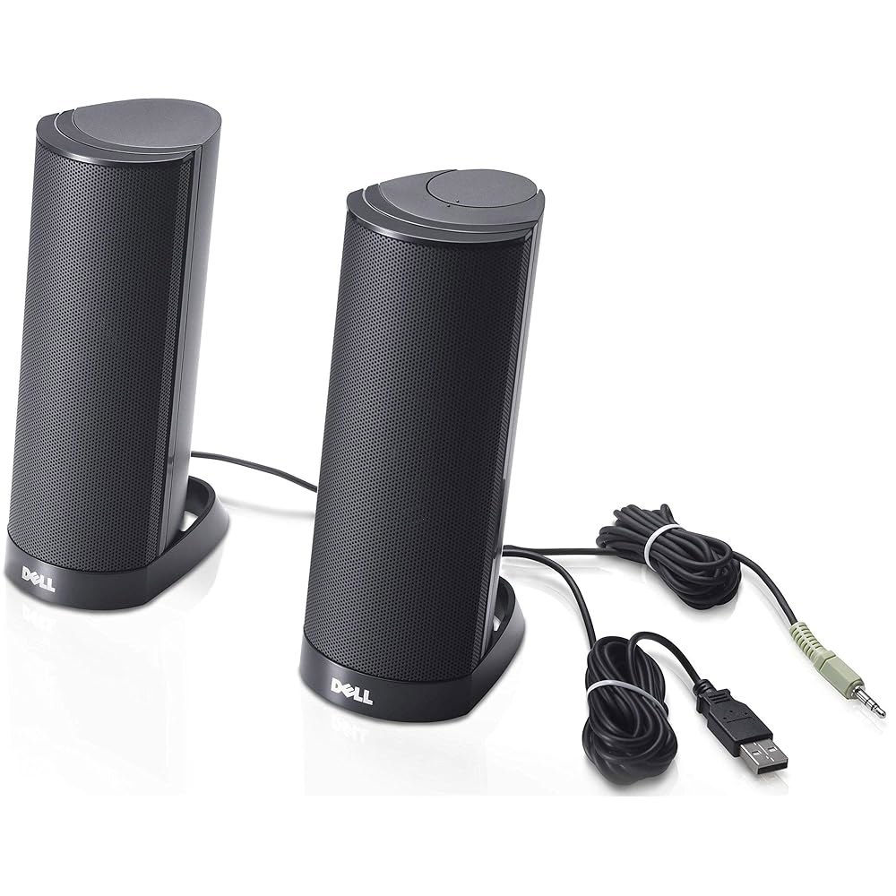 Dell AX210 USB 스테레오 스피커 시스템(W955K), 블랙 - 상품 이미지