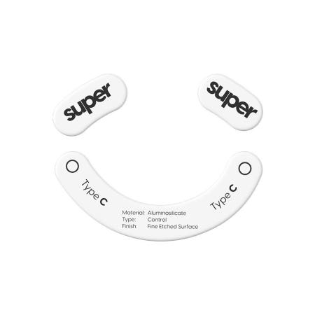 에이플러스엑스 펄사 레이저 데스에더 V3 프로 타입-C 화이트 슈퍼글라이드 유리 마우스피트 Type-C White