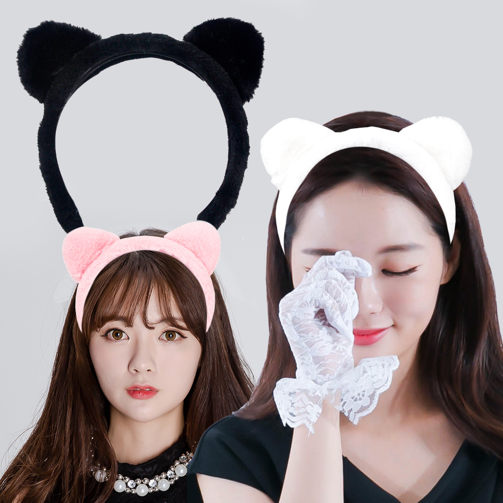 러블리밍크고양이머리띠 - 메인 이미지