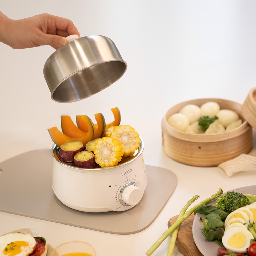계란찜기 삶는법 멀티쿠커 삶는기계 전기 삼기 달걀 에그 스텐 호빵 만두 만능 스팀 2단