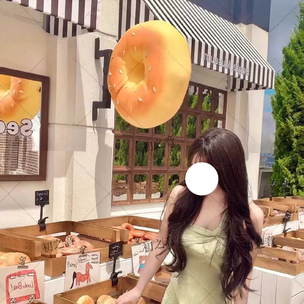 대형 베이글 모형 간판 베이커리 매장 외부 홍보용 70cm 양면 베이글 - 상세 이미지 4