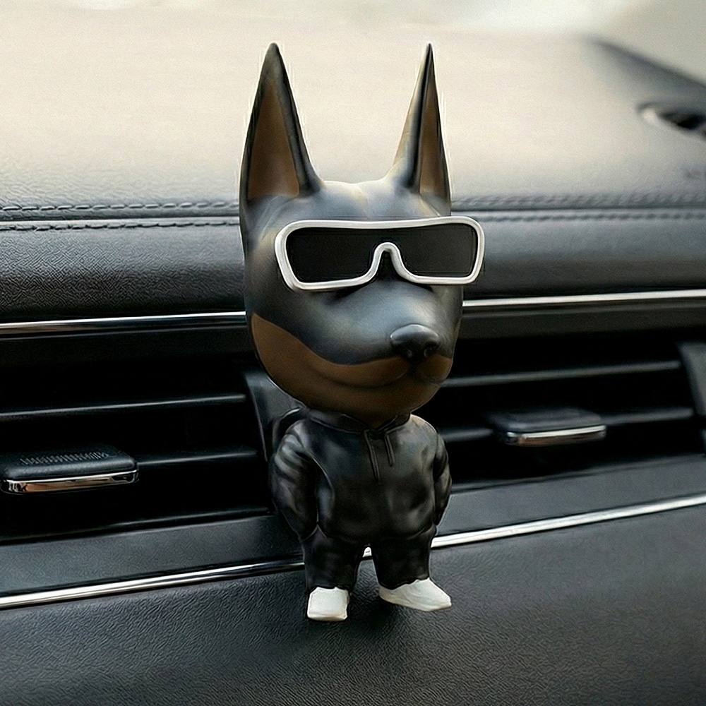 도그독 젠틀독 도베르만 피규어 차량용방향제 자동차 불독 송풍구 디퓨저 블랙체리