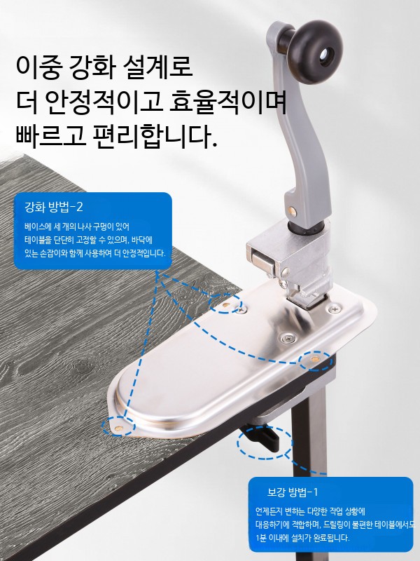 수동형 통조림 깡통따개 병따개 겸용 회전식 스테인리스 주방 잡화 - 상세 이미지 3