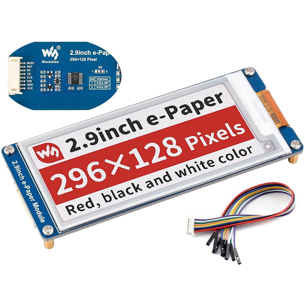 웨이브셰어 2.9인치 라즈베리 파이 4B /3B+ /3B /2B /Zero W /PIZero 2 /WH /Jetson 나노 /forArdui /Nucleo, 296 128 픽셀 - 상품 이미지
