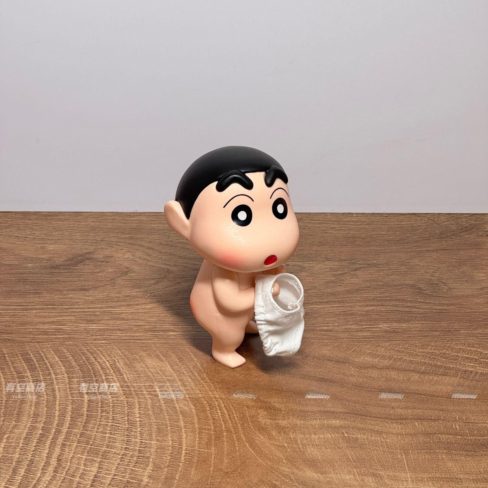 짱구 목욕 피규어 샤워캡 캐릭터 소품 장식 인테리어 박스 포함 컬러박스 12cm - 상세 이미지 3