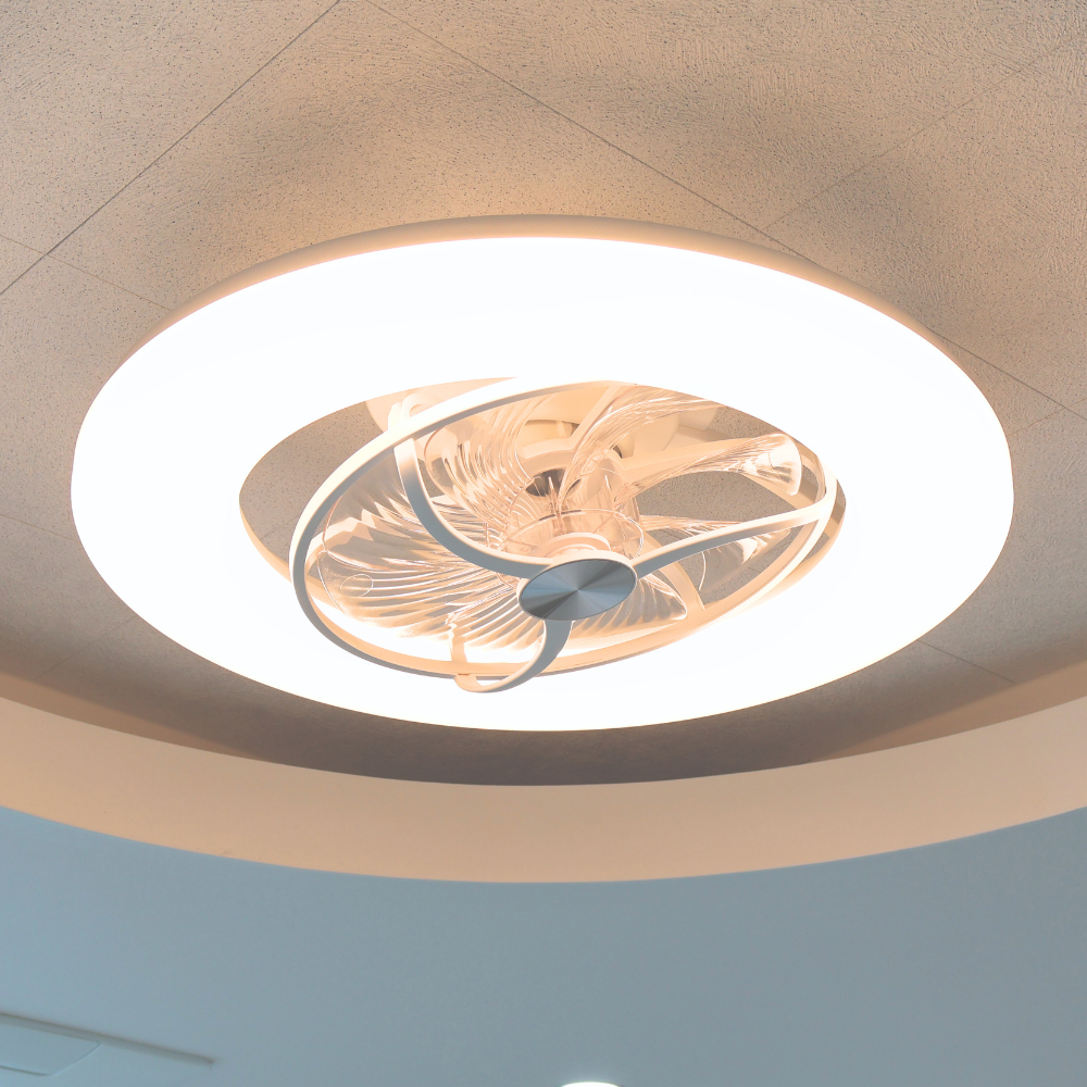 에어카이브 회전형 조명 실링팬 화이트 천장형 무선 선풍기 저소음 초슬림 안방 아이방 거실 제품 이미지