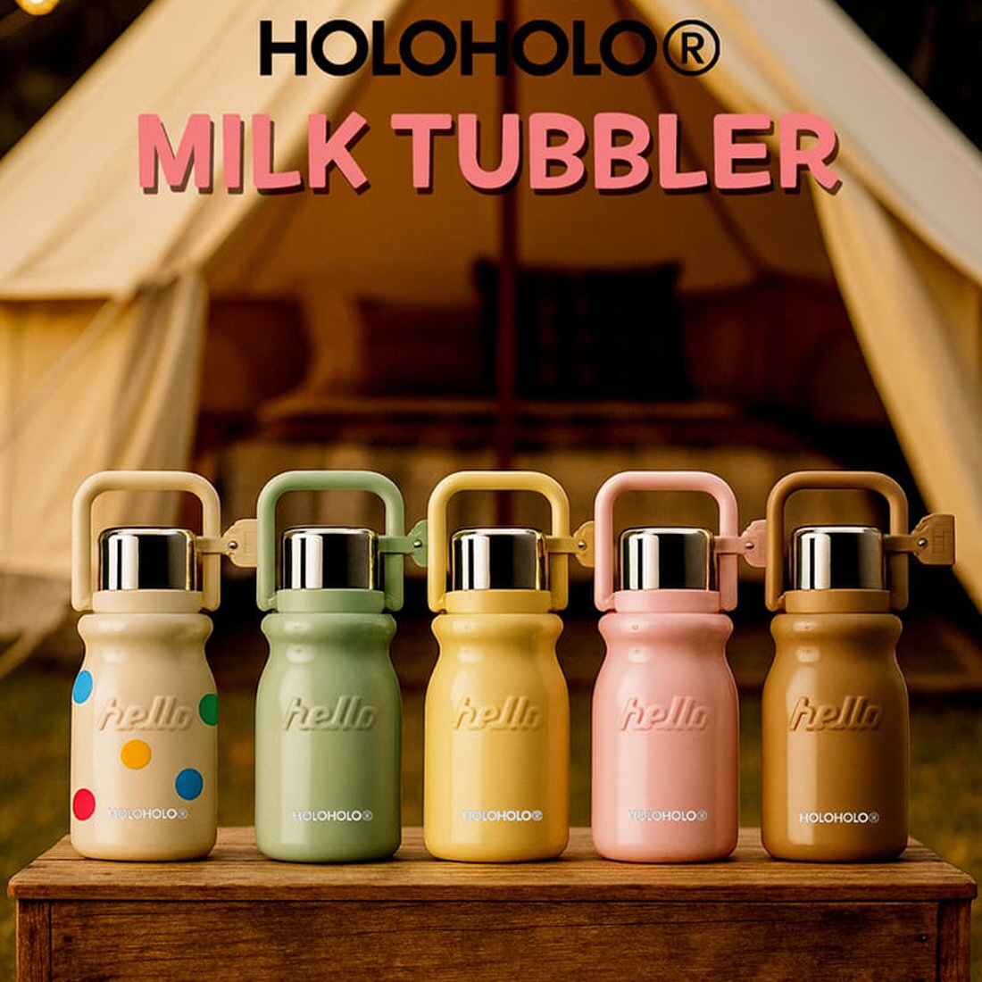 홀로홀로텀블러 원터치 빨대 보온보냉 완전밀폐 차량용 캠핑 운동 텀블러 900ml, 그린 - 상세 이미지 2